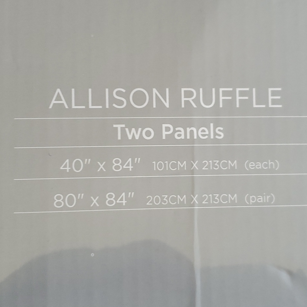 NWT Two panel Allison Ruffle curtains, - Picture 5 of 6